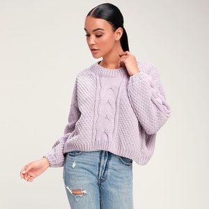 Lulu’s Lavender Chenille Sweater